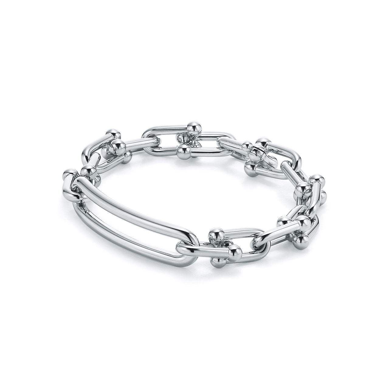 Bracelet à maillons allongés en argent 925 millièmes