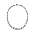 Collier à maillons gradués en or blanc 18 carats et diamants
