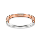 Bracelet jonc en or rose et or blanc 18 carats