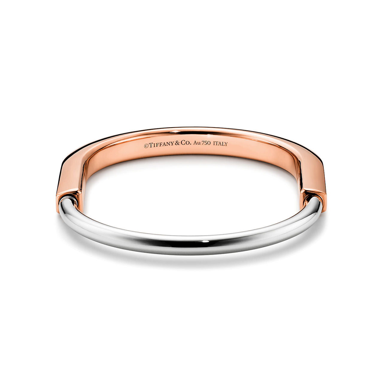 Bracelet jonc en or rose et or blanc 18 carats