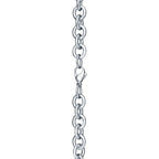 Collier Plaque Cœur à maillons en argent 925 millièmes