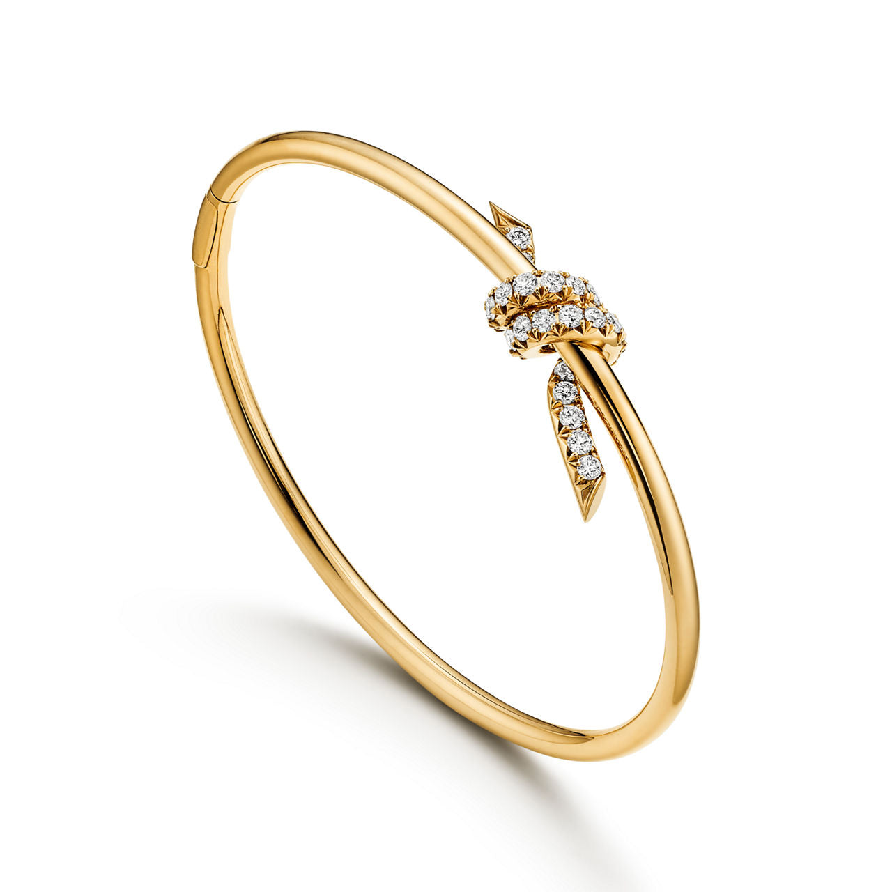 Bracelet jonc Wire en or jaune 18 carats et diamants