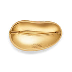 Broche Bean design en or jaune et pavé de diamants