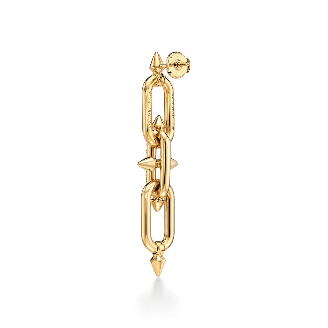 Boucles d’oreilles en or jaune 18 carats et diamants