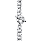 Collier Cœur plein avec fermoir à bascule en argent 925 millièmes