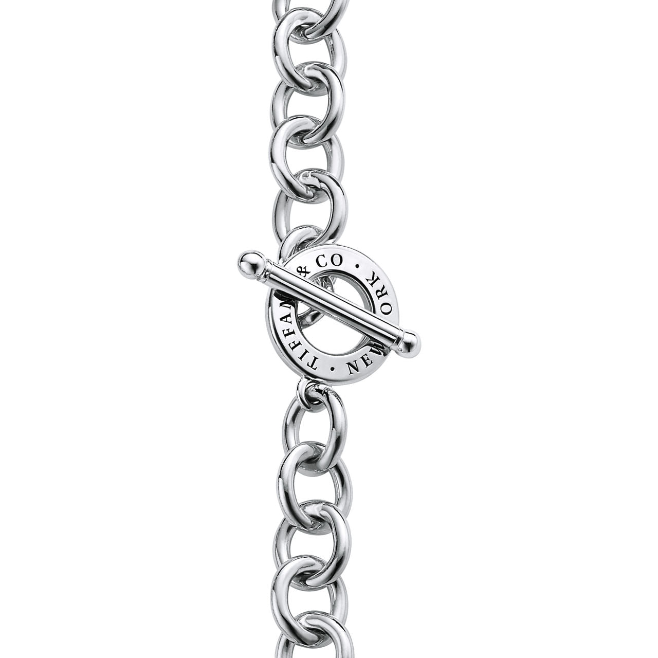Collier Cœur plein avec fermoir à bascule en argent 925 millièmes