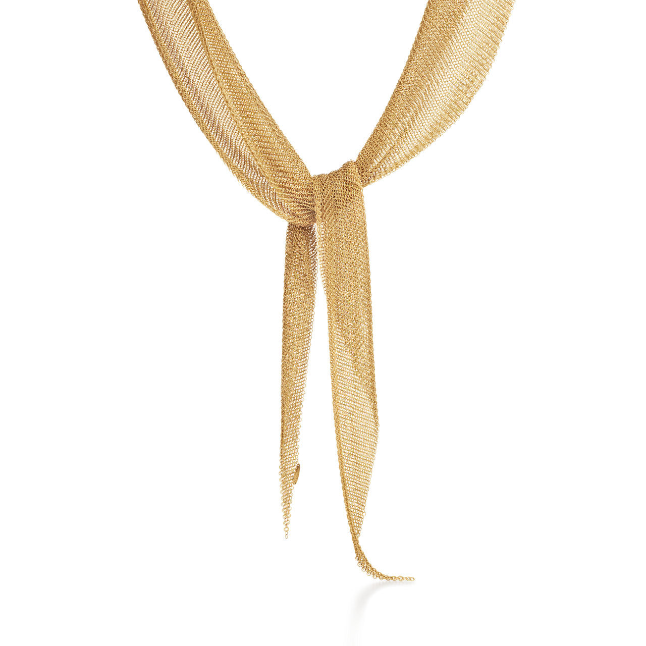 Collier Foulard Maille en or jaune 18 carats