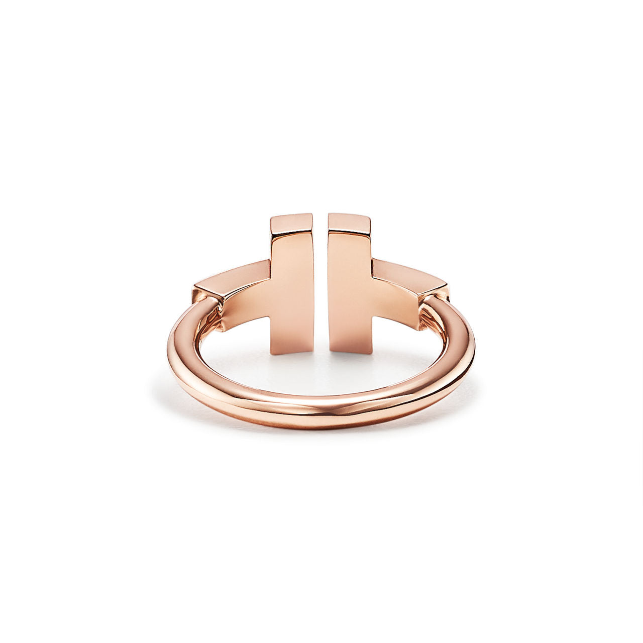 Tiffany T Bague Wire en or rose 18 carats et nacre