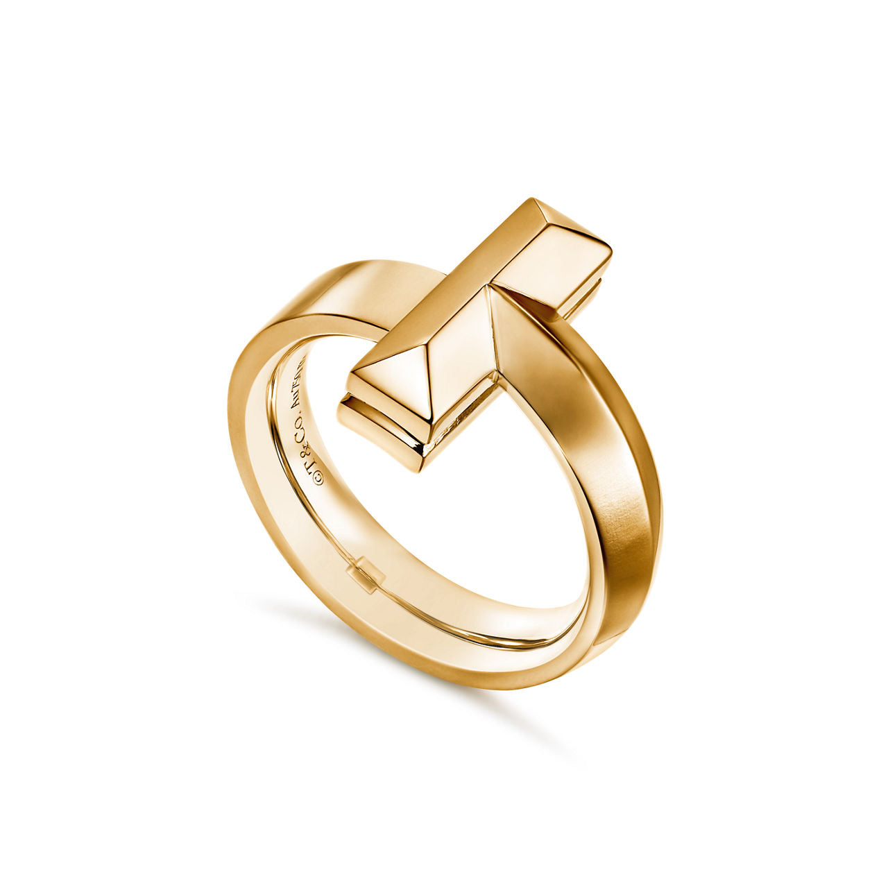 Tiffany T Bague T1 en or jaune 18 carats