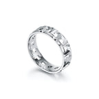 Tiffany T Bague True large en or blanc 18 carats