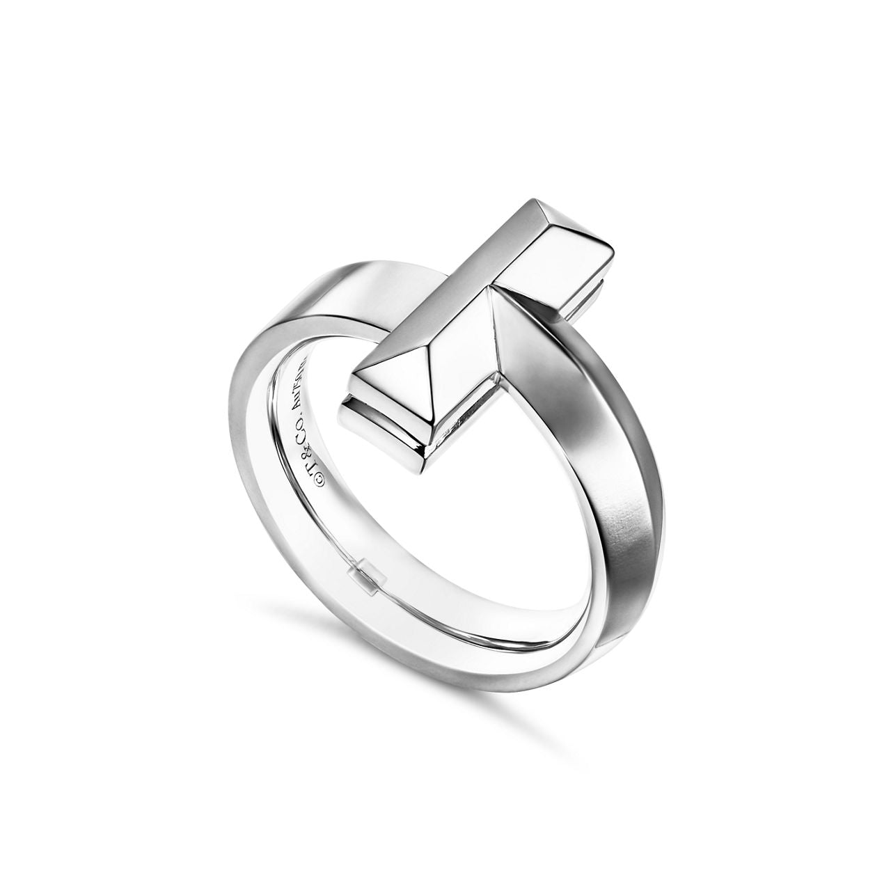 Tiffany T Bague T1 en or blanc 18 carats