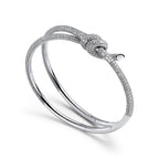 Bracelet double rang en or blanc 18 carats et diamants