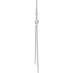 Pendentif à maillons en perle et argent. 40,6-45,7 cm en argent 925 millièmes