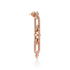 Boucles d’oreilles en or rose et diamants