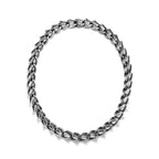 Collier à maillons taille Large en argent 925 millièmes noirci