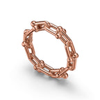 Tiffany HardWear Bague à micro-maillons en or rose