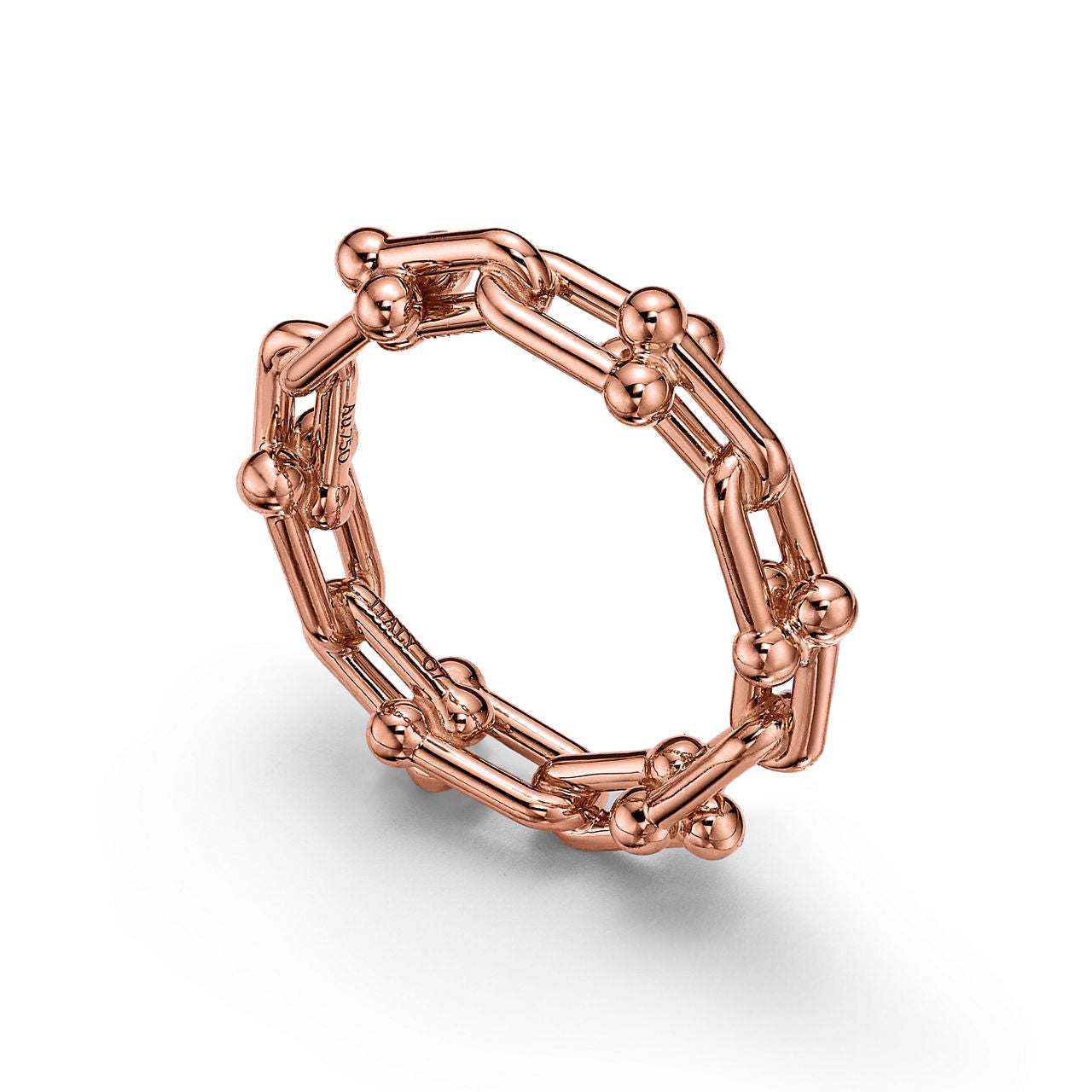 Tiffany HardWear Bague à micro-maillons en or rose