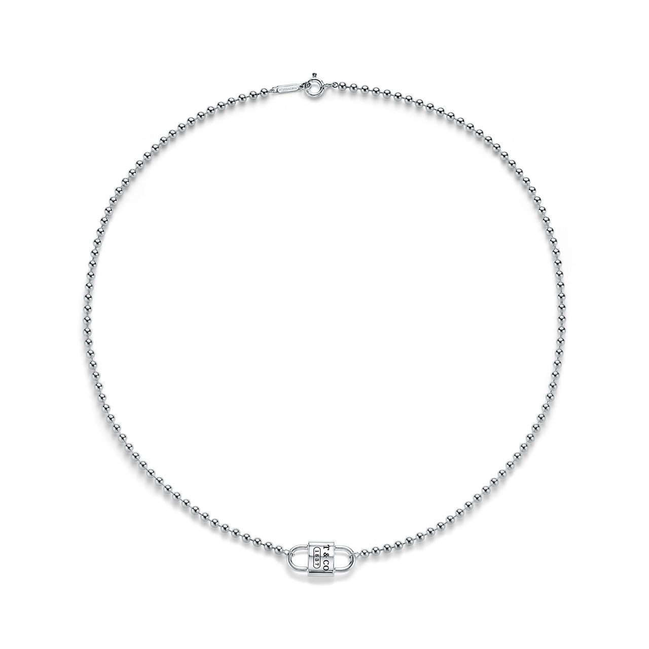 Collier de perles cadenas à double anse en argent 925 millièmes, Small