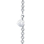 Collier ras-de-cou à maillons Plaque Cœur en argent 925 millièmes