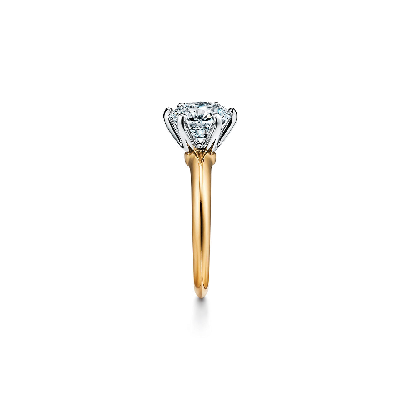 Tiffany® Setting Bague de fiançailles en or jaune 18 carats