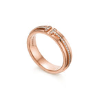 Tiffany T Bague en diamants étroite en or rose