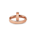 Tiffany T Bague étroite T1 en or rose et diamants