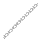 Bracelet Force 10, multiple manilles, pavé, grand modèle