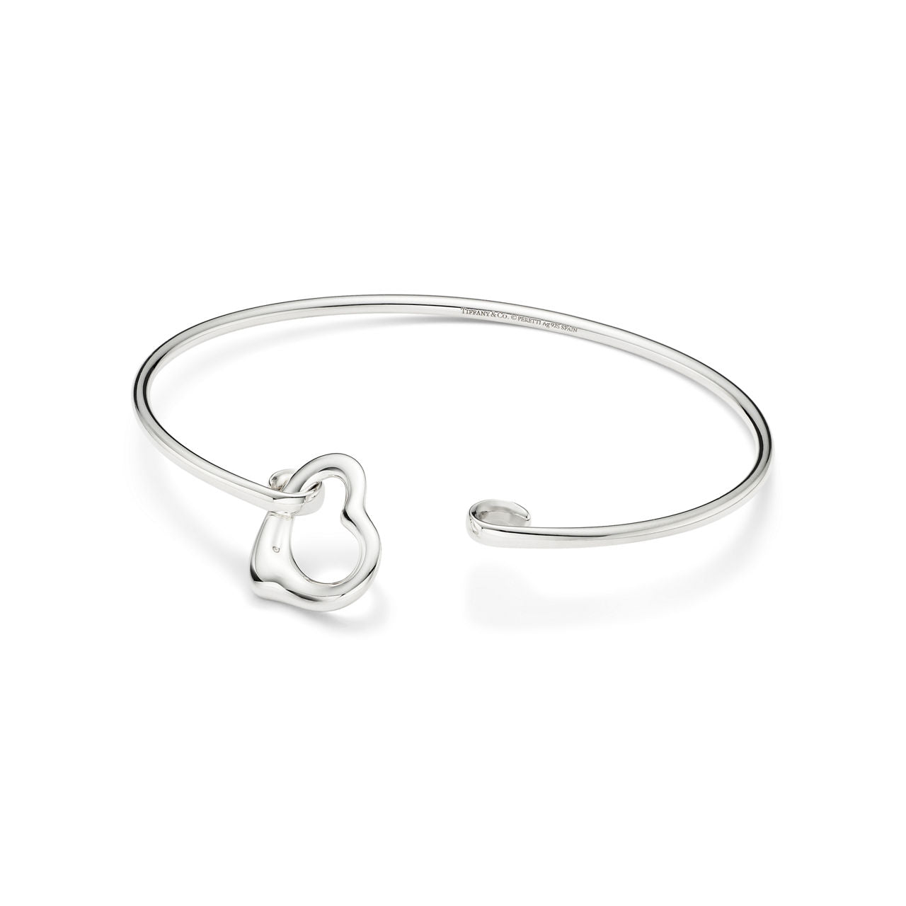 Bracelet jonc Open Heart en argent 925 millièmes, Medium
