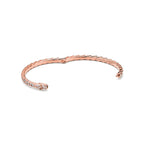 Bracelet jonc étroit Wings en or rose 18 carats et diamants