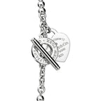 Bracelet de perles à double tour en argent 925 millièmes, perles et diamant. Small.