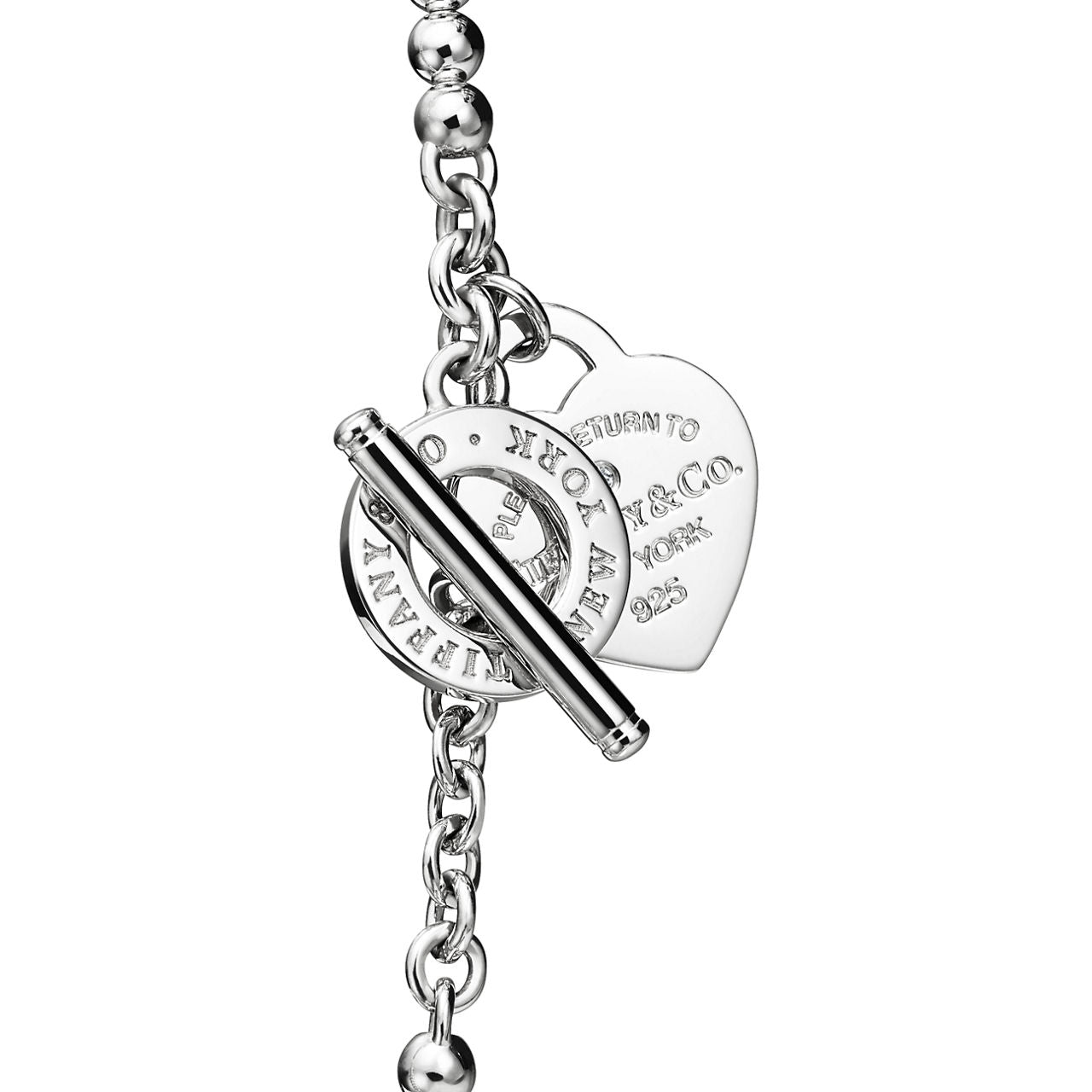 Bracelet de perles à double tour en argent 925 millièmes, perles et diamant. Small.