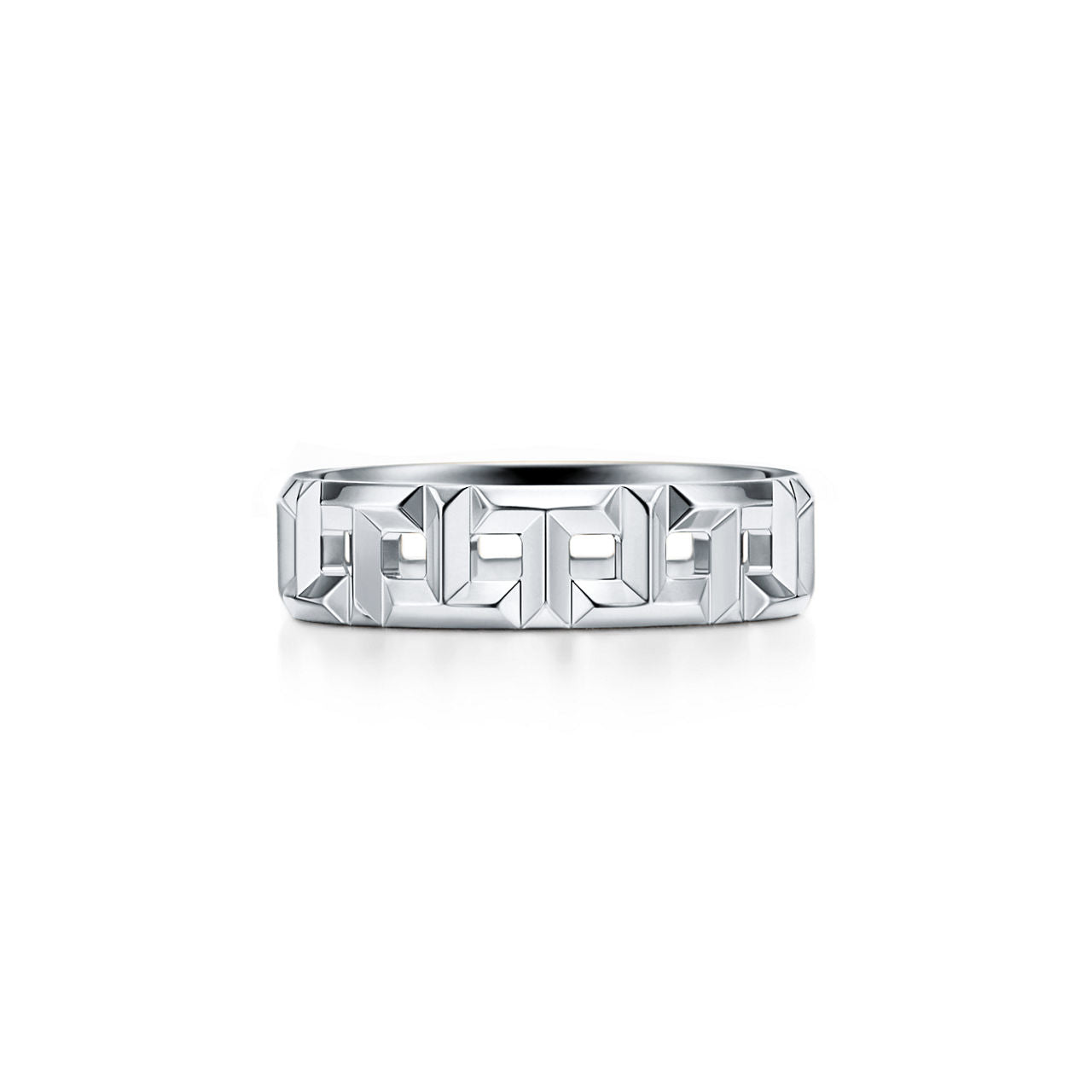 Tiffany T Bague True large en or blanc 18 carats