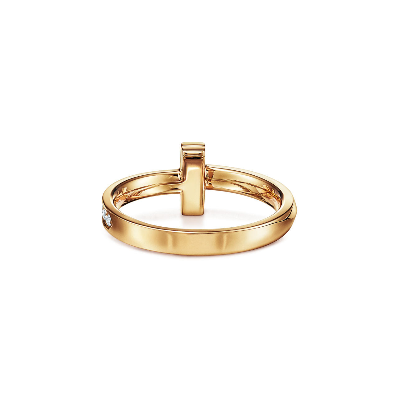 Tiffany T Bague T1 en or jaune 18 carats et diamants