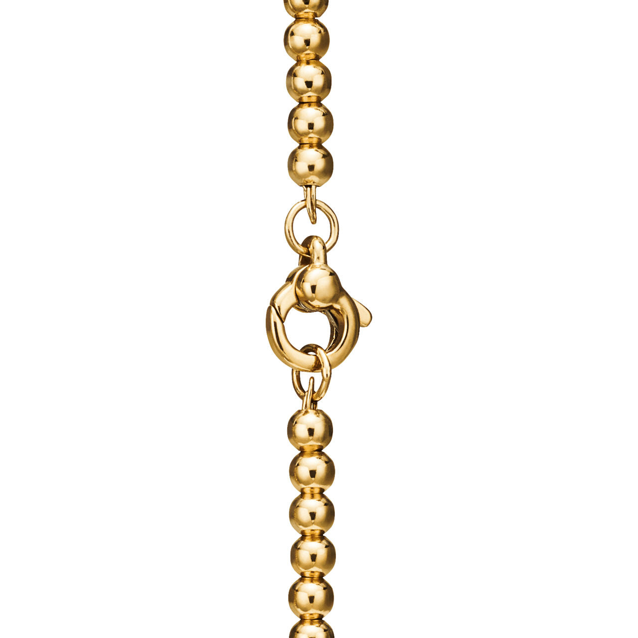 Bracelet de perles Plaque Cœur en or jaune 18 carats, Mini