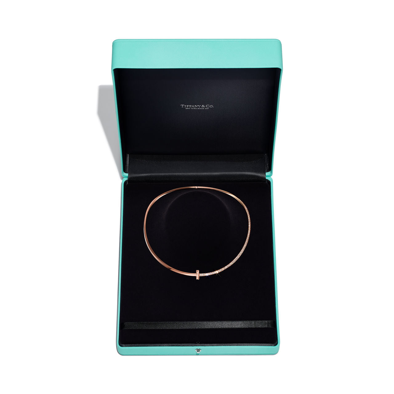 Demi-collier en diamants T1 en or rose