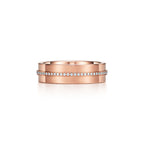 Tiffany T Bague en diamants large en or rose