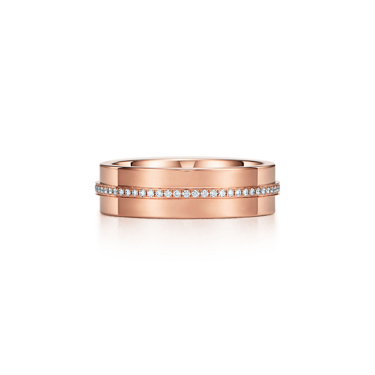 Tiffany T Bague en diamants large en or rose