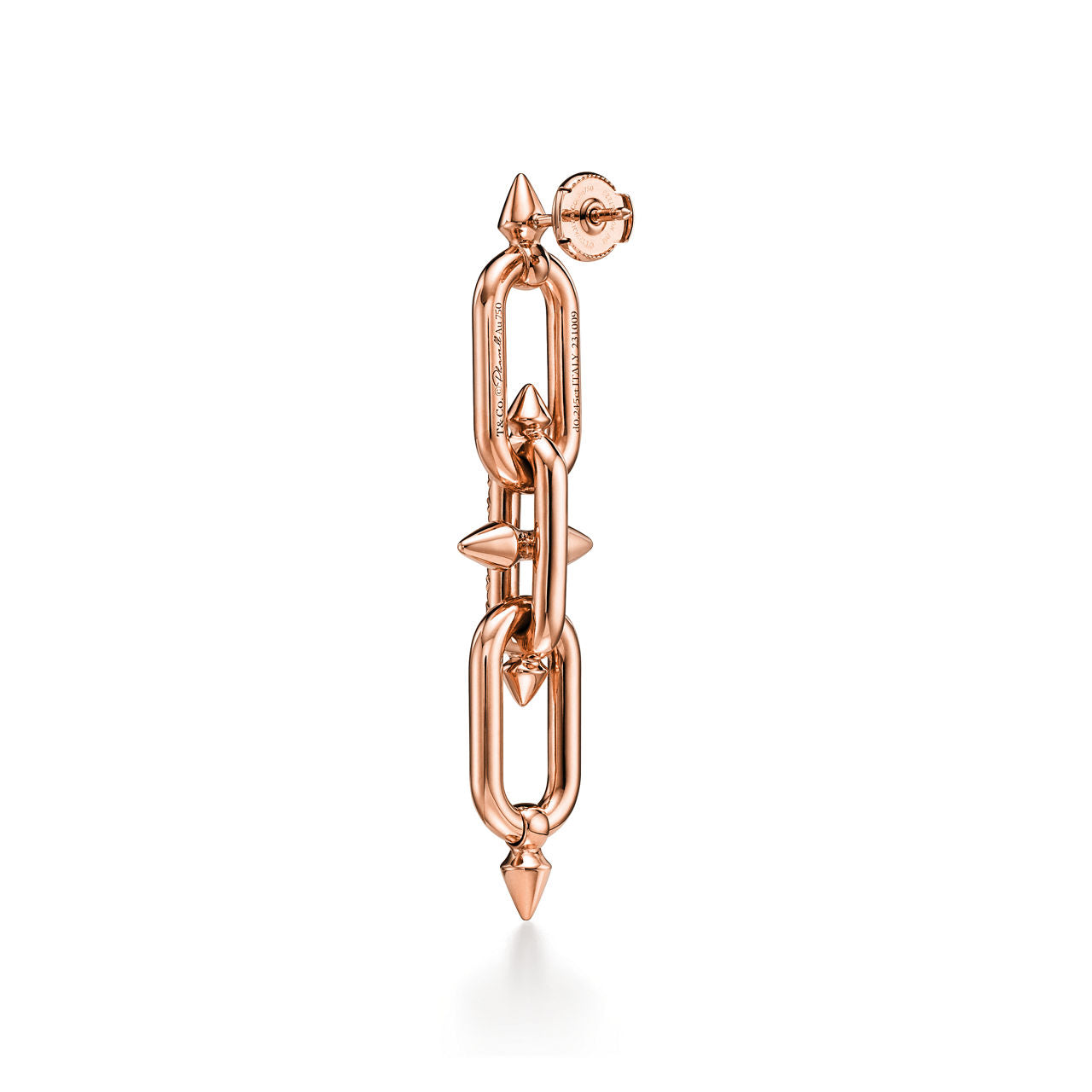 Boucles d’oreilles en or rose et diamants