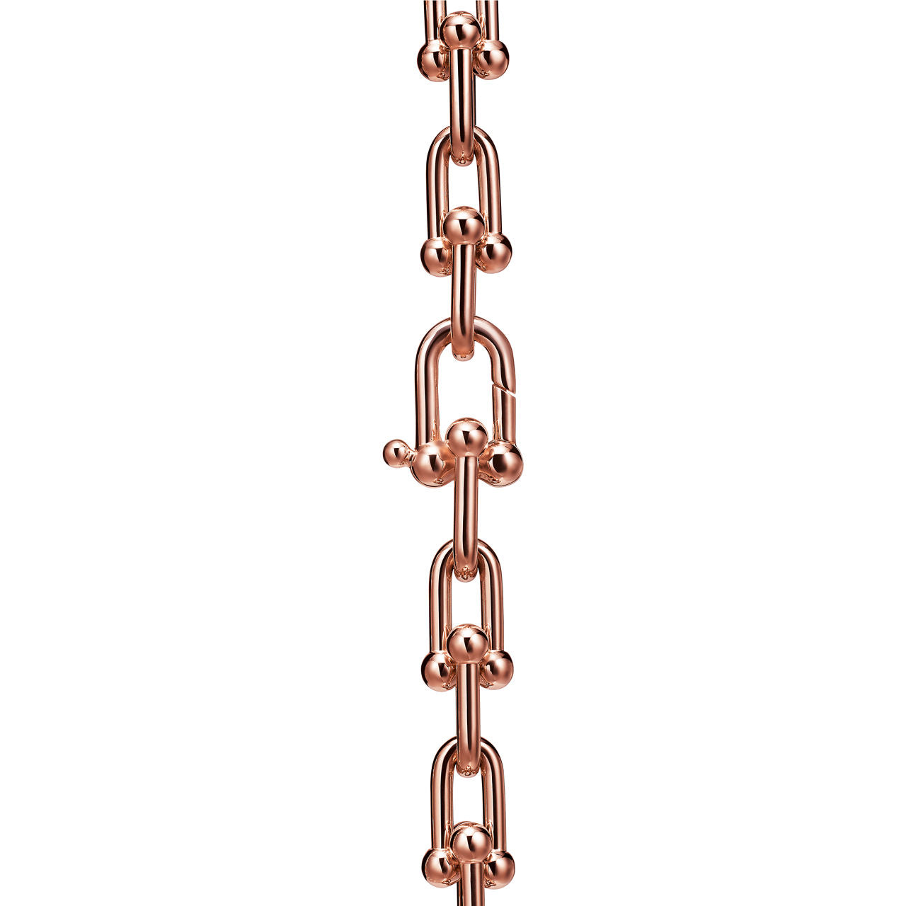 Collier à maillons. Medium en or rose et diamants