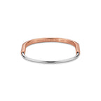 Bracelet jonc étroit en or rose et or blanc 18 carats