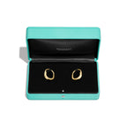 Boucles d’oreilles en or jaune 18 carats et diamants. Medium.