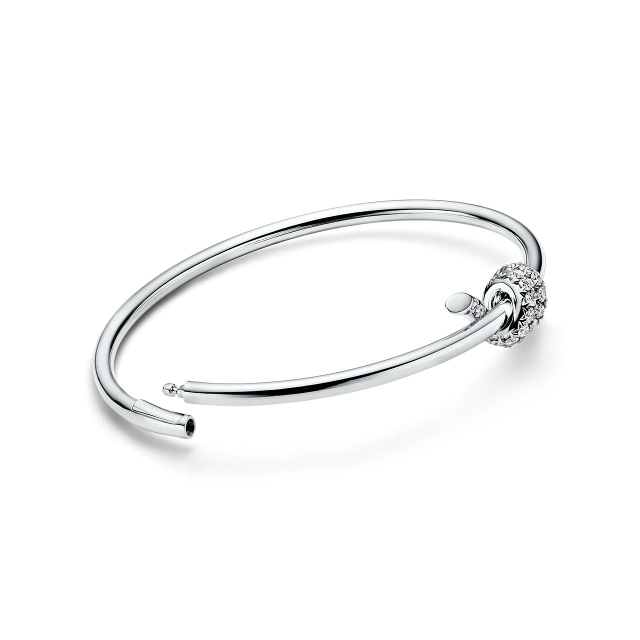 Bracelet jonc Wire en or blanc 18 carats et diamants