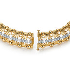 Collier Mains en or jaune 18 carats et platine 950 millièmes