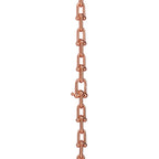 Collier à maillons gradués en or rose et diamants