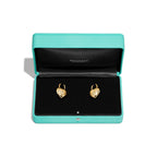 Boucles d’oreilles Cœur plein en or jaune 18 carats et diamants