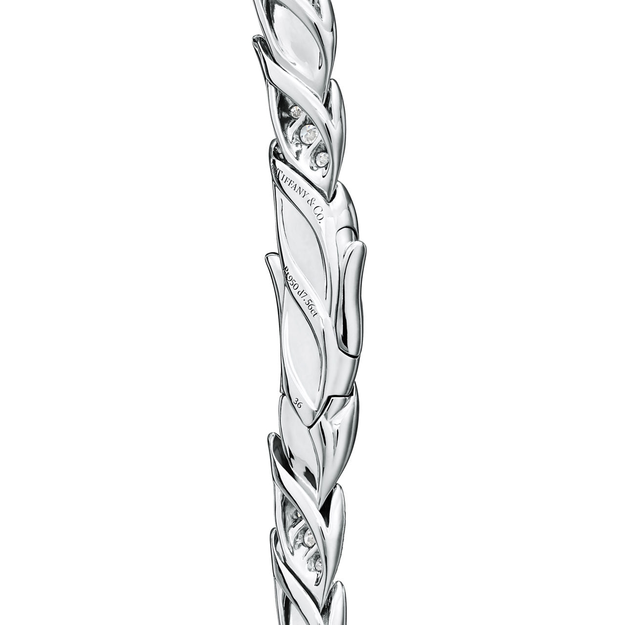 Collier pavé Wings en platine 950 millièmes et diamants