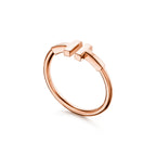 Tiffany T Bague Wire en or rose