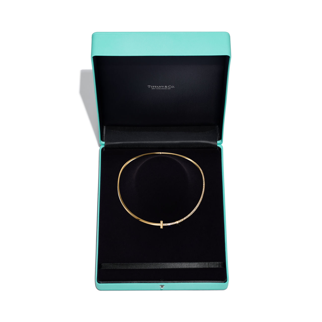 Demi-collier en diamants T1 en or jaune 18 carats