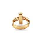 Tiffany T Bague T1 en or jaune 18 carats et diamants