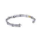 Bracelet jonc en platine 950 millièmes et diamants